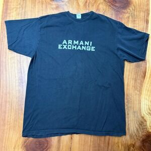 Vintage Y2K Armani Exchange T-shirt XXL Cotton 90's Single Stitch USA P3-21